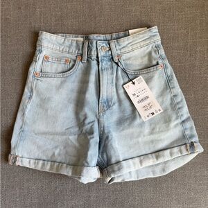ZARA Light Blue Denim Women Shorts